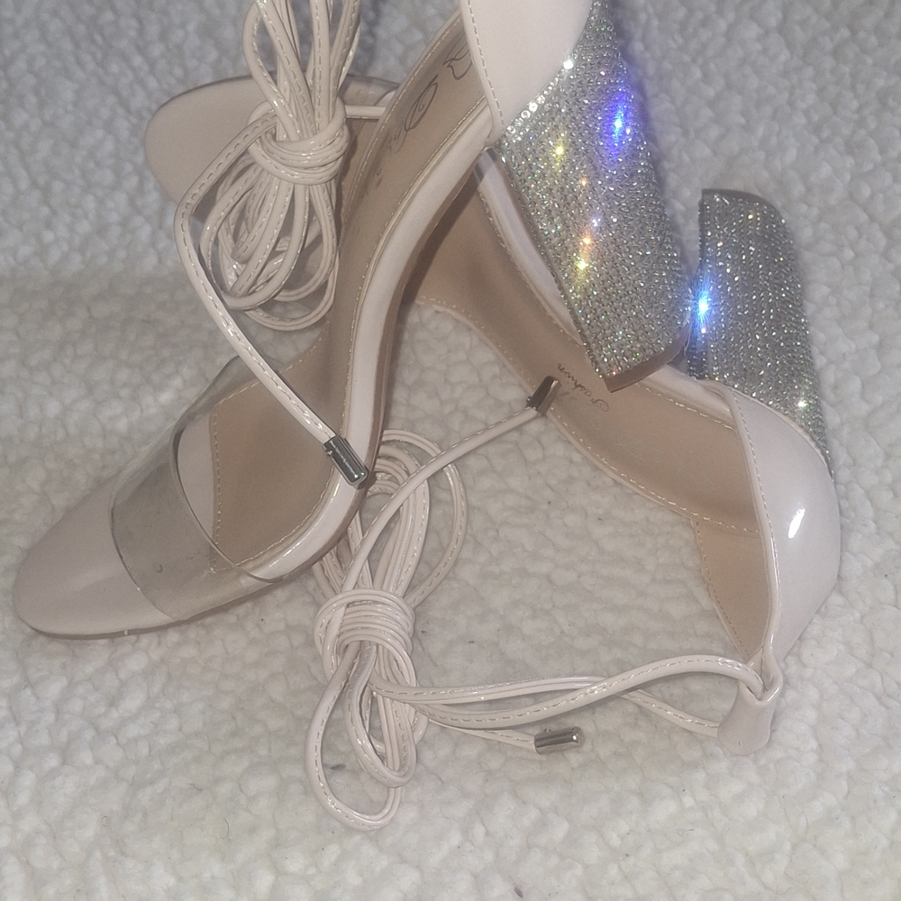Chic Women's Glitter Block Heels